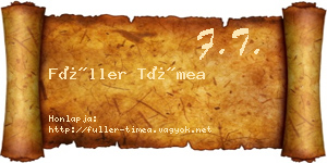 Füller Tímea névjegykártya