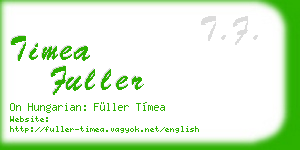 timea fuller business card